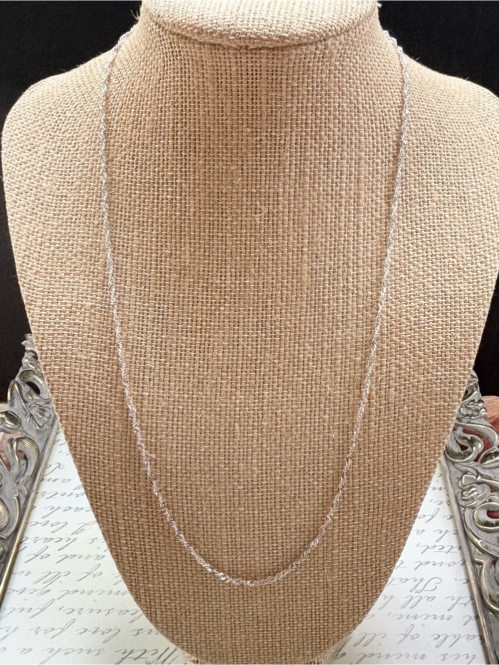 Sterling Silver Singapore Chain Necklace 20”